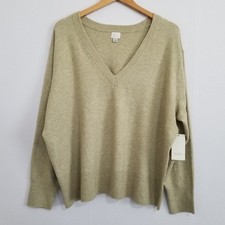NWT A New Day Light Green Cashmere Like V Neck Sweater Size XXL