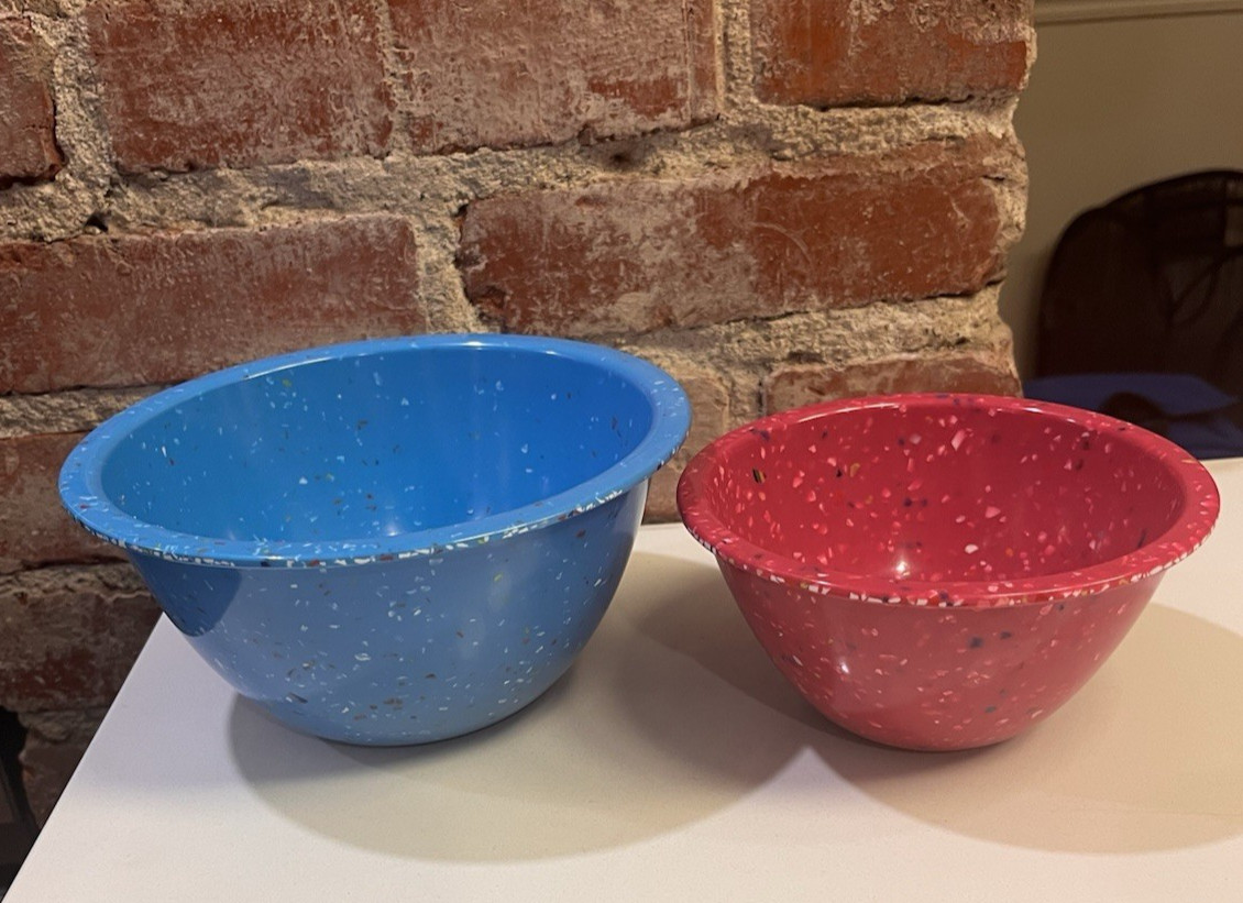 Zak Designs BLUE Confetti Melamine Bowl 1 Qt PINK  Confetti 