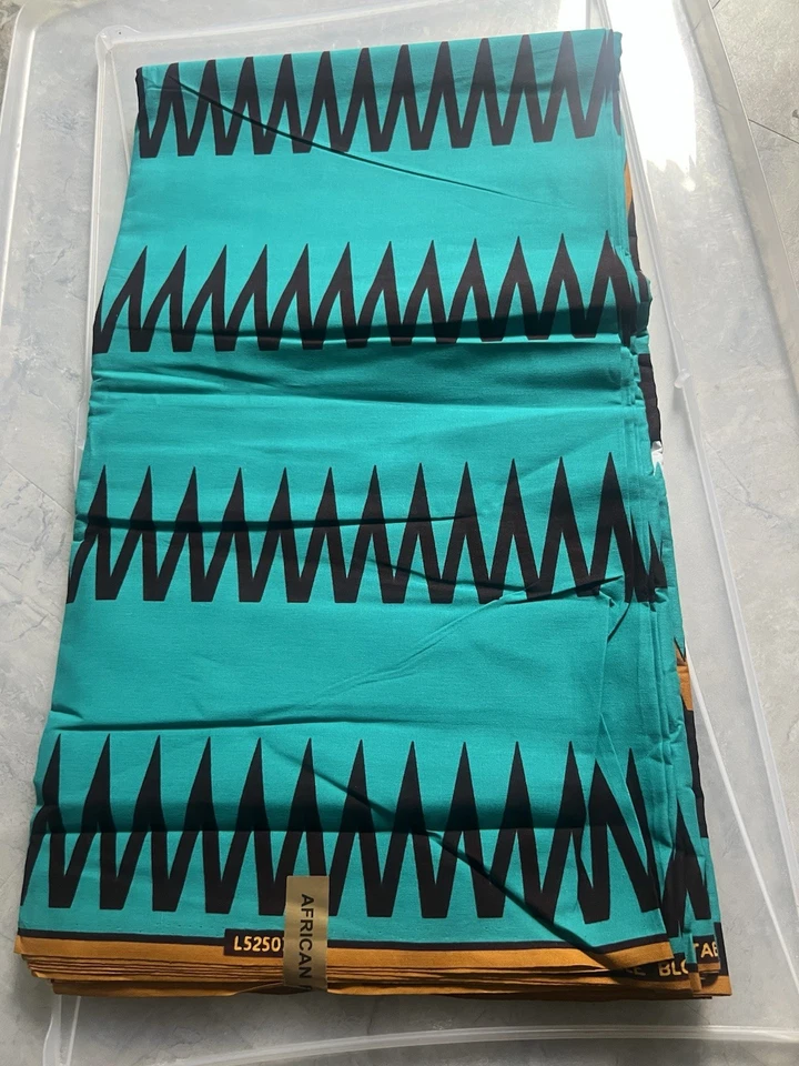 Impresión de cera africana de Ankara de diseño de alta calidad, 100 % algodón, se vende por 6 yardas- Foto 2 de 2