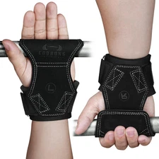 Lifting Wrist Straps for Weightlifting, Double Layer Leather for Weight Lifti...