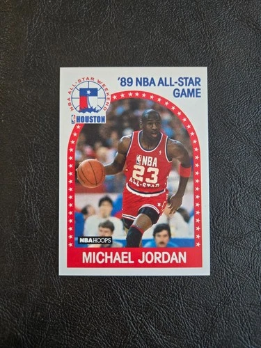 MICHAEL JORDAN 1989-90 NBA HOOPS BASKETBALL CARD #21 CHICAGO BULLS