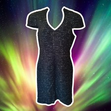 Tibi Dress UK Size 12 Gold Sparkly Boucle Knit Party Cruise Occasion Evening