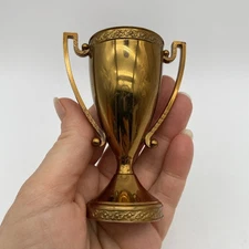 Vtg Trophy Cup 2 Handle Brass Loving Cup Marked Dodge Miniature