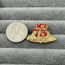 ACE Hardware Logo 75th Anniversary 1924 1999 Employee Pin Pinback #59821