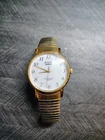 Vintage Gold tone Men'sAcqua Indiglo By Timex Quartz Wristwatch New Battery