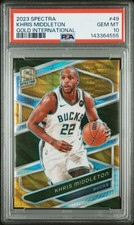2023-24 Panini Spectra - Khris Middleton #49 Gold International /10 PSA 10