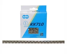KMC Kool Knight Chain 1/2 " x 1/8 " KK710 Single-Speed 112 Links Silver BMX