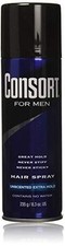 Consort Extra Hold Hair Spray For Men 8.3 Ounce Pack Of 3 Fast Drying"