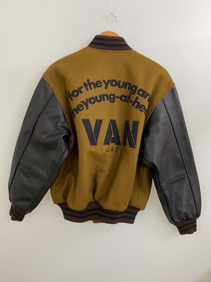 VAN JACKET Large Wool Camel Stadium JW-10606 Used | eBay