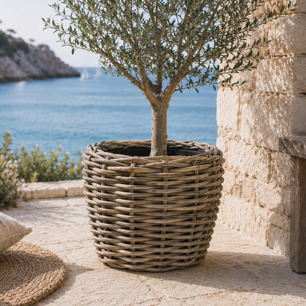 blumenkasten stein anthrazit JARDI 50 Anthrazit  Balkonkasten 50x17x17 cm 8 kg Naturschiefer Schwa   CLIMAQUA