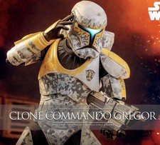 Hot Toys Star Wars TMS155 Clone Commando Gregor 1 6 Scale Figure