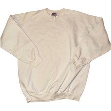 Vintage 90s Hanes Ultimate Cotton Sweatshirt Blank L Heavyweight Crewneck