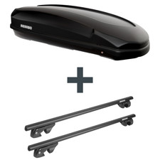 Dachbox Menabo Satellite 600 + Dachträger Menabo Sherman für Audi A6 Allroad 4B