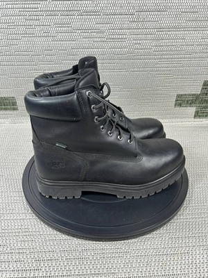 #ad Timberland Pro Boots Mens Size 14 Wide Direct Attach Soft Toe Work Black Leather $59.99