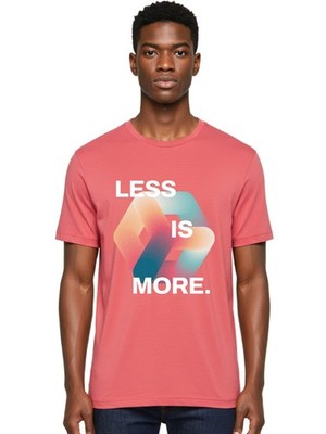 Less-Is-More Mens Graphic Tee,100% Cotton,Casual Summer Wear