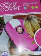 Cozy Cover Infant Carrier Cover Pink Secure Car Seat Cover Weatherproof Baby Zip
