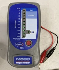 SUPCO M500 Insulation Tester/Electronic Megohmmeter with Soft Carrying Case
