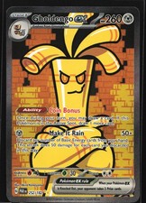 Carta Pokemon rara Gholdengo ex 252/182 SV04: Paradox Rift illustrazione speciale