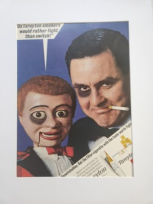 Vintage 1965 Advertising Print Tareyton Cigarette Mat & Backed Ready to Frame
