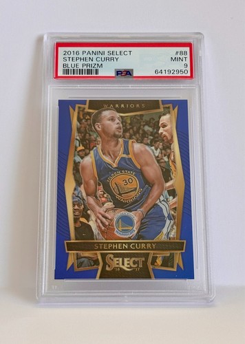 2016-17 Panini Select Stephen Curry Blue Prizm /299  PSA 9 MINT