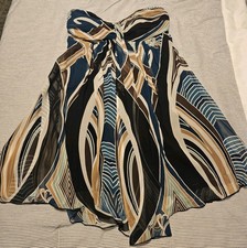 Express Strapless Brown Aqua Express Sweetheart Neckline Mini Dress Size 8 EUC