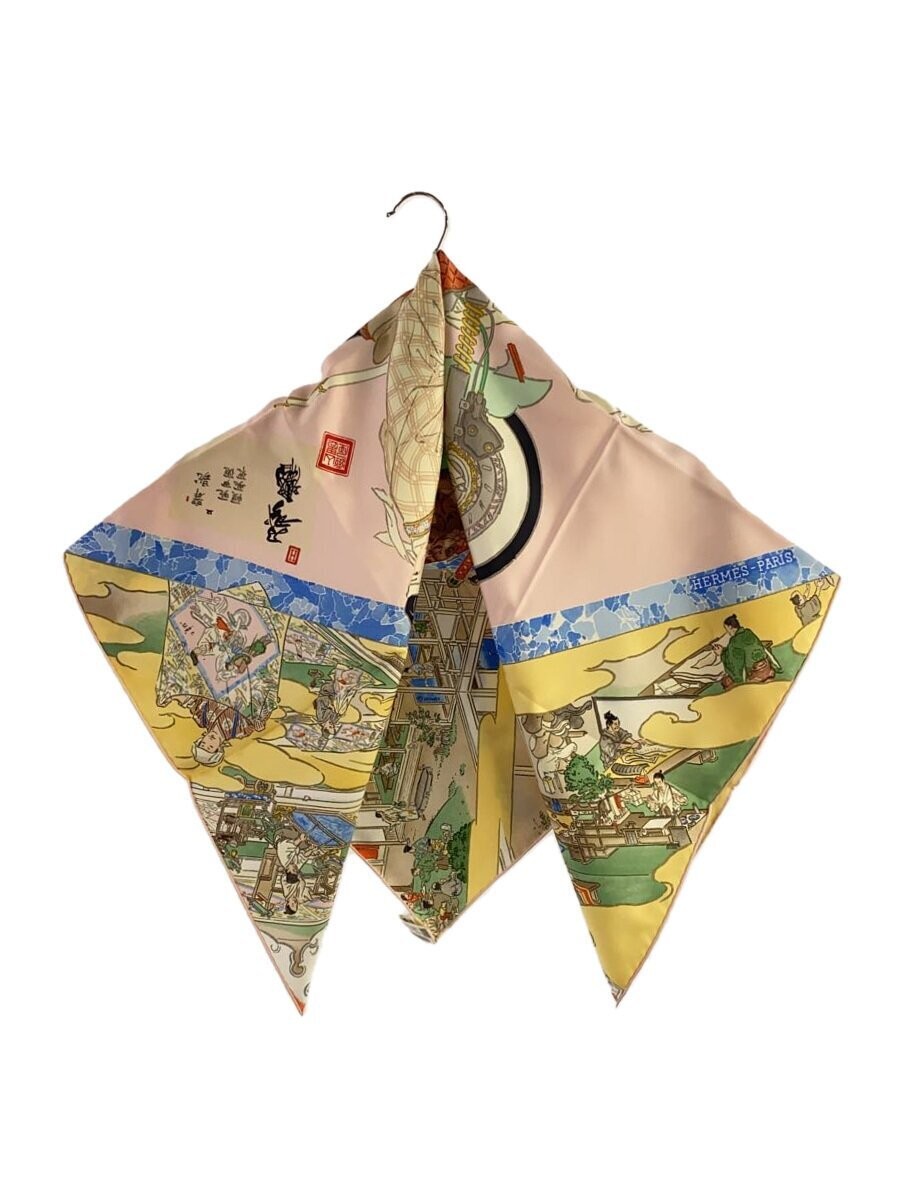 HERMES Silk Scarf in Soft Pink Design 167