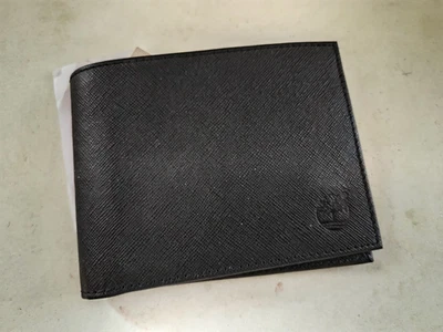Portefeuille En Cuir Timberland 12,5 X 9,5Cm NEUF Noir Étui À Cartes - Photo 1/4