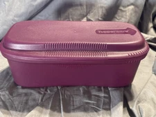 Tupperware Microwave Pasta Maker 1.9L Purple Container with Manual