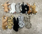 Vintage Ty Beanie Babies Cat Lot - 11 Piece With Tags Big & Domestic  Cats