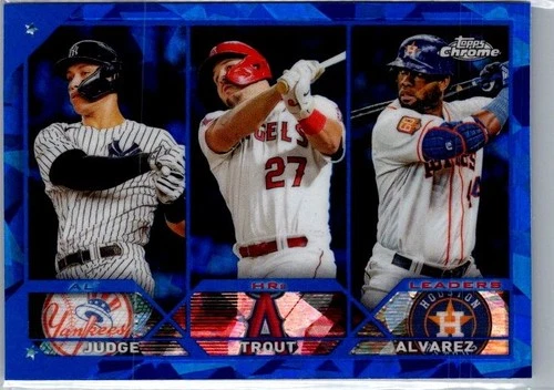 2023 Topps Chrome Sapphire Edition - League Leaders Mike Trout, Aaron Judge