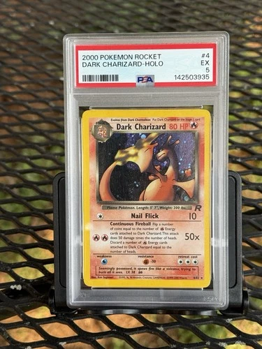 Pokemon Dark Charizard 4/82 Team Rocket Holo PSA 5
