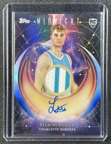 LIAM MCNEELEY 2025-26 TOPPS MIDNIGHT #RJA-LM ROOKIE JERSEY PATCH AUTO RC HORNETS