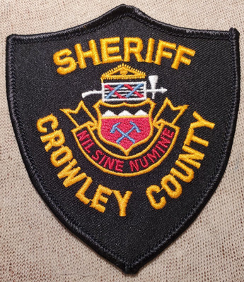 CO Crowley County Colorado Sheriff Shoulder Patch