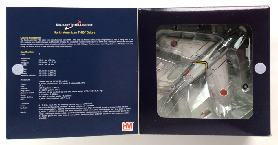 Hobby Master HA4304 North American F-86 Sabre 1st Sqn JASDF 1956 1:72 Diecast - Image 2 of 4