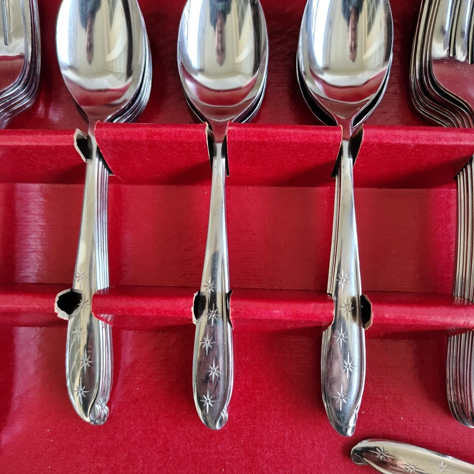 Eternal Star Dorzel Stainless by Hull Flatwear Set in original Box 47 pieces - Image 4 of 4