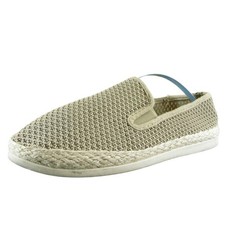 Easy Spirit Women Flat Shoes Beige Fabric Slip On Size 8 Medium