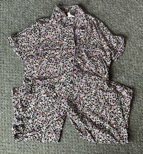 Secret Treasures, Flower Pajamas, Stretchy, Women’s, Size Large, Black