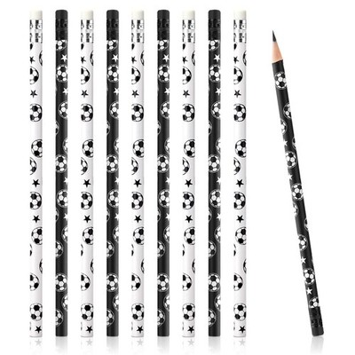 Marspark 24 Pieces Soccer Pencils with Eraser Wooden Sport Themed Pencils Foo...