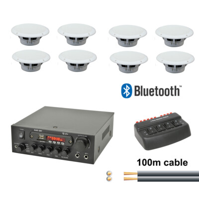Verstärker Deckensystem Kit mit 2 4 8 Lautsprechern Café Restaurant Shop Bluetooth