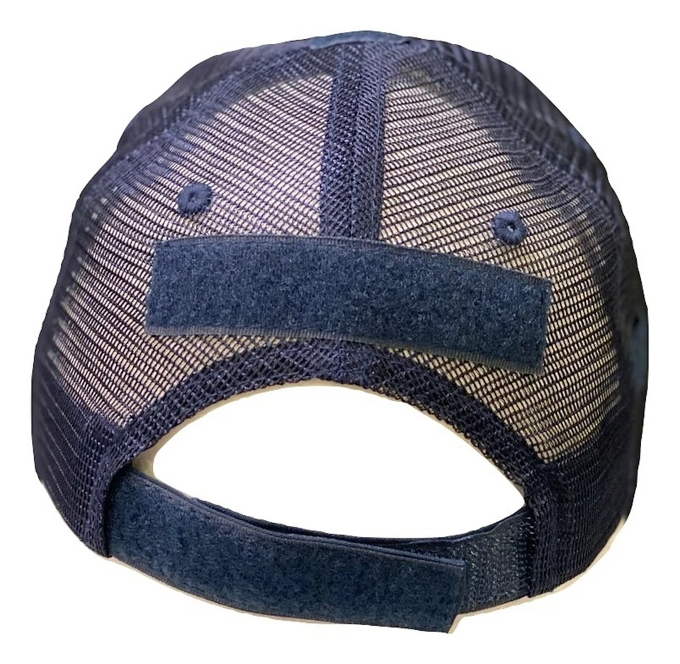 Parche militar Ripstop azul marino operador táctico contratista malla camionero gorra sombrero Foto 2 de 2