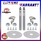 <!--F#f_0-->Stainless Steel Chrome Mount Hood Pin Plate Bonnet Lock Clip Kits Universal 1016<!--F/-->