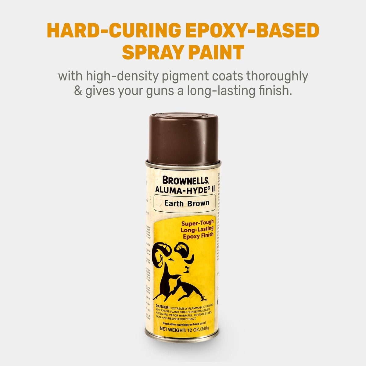 Aluma-Hyde 2 Epoxy Based Firearms Finish Aerosol Can Earth Brown