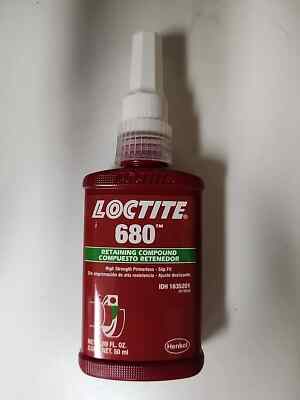 2 Loctite 680 High Strength Retaining Compound 50ml Lot of 2 Expiration 10/27
