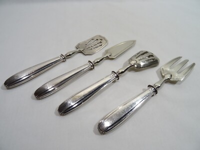SUPERBE SERVICE MIGNARDISES, METAL ARGENTE, ART DECO, Orf. BOULENGER, ECRIN