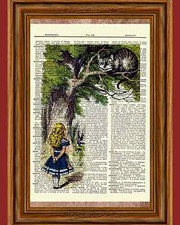 Alice in Wonderland Cheshire Cat Dictionary A...
