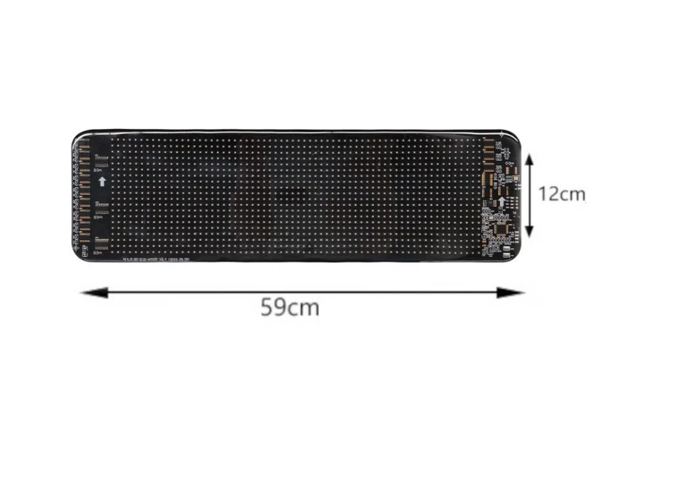 Panneau Flexible 59x12 cm Écran LED Couleur RVB USB 5V pour Voiture Vitrine - Photo 4/4