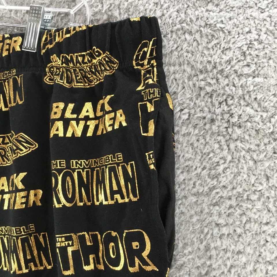 Pantalones de pijama Marvel para hombre XXL estampados negros tiro alto cintura elástica Foto 3 de 4