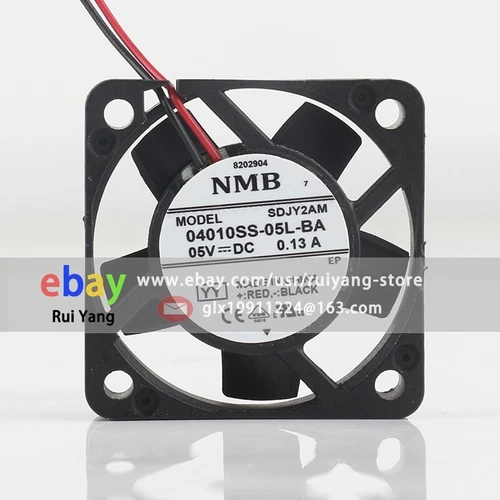 NMB 04010SS-05L-BA DC5V 0.13A 0.65W 40x40x10mm 2-Wire Axial Cooling Original Fan