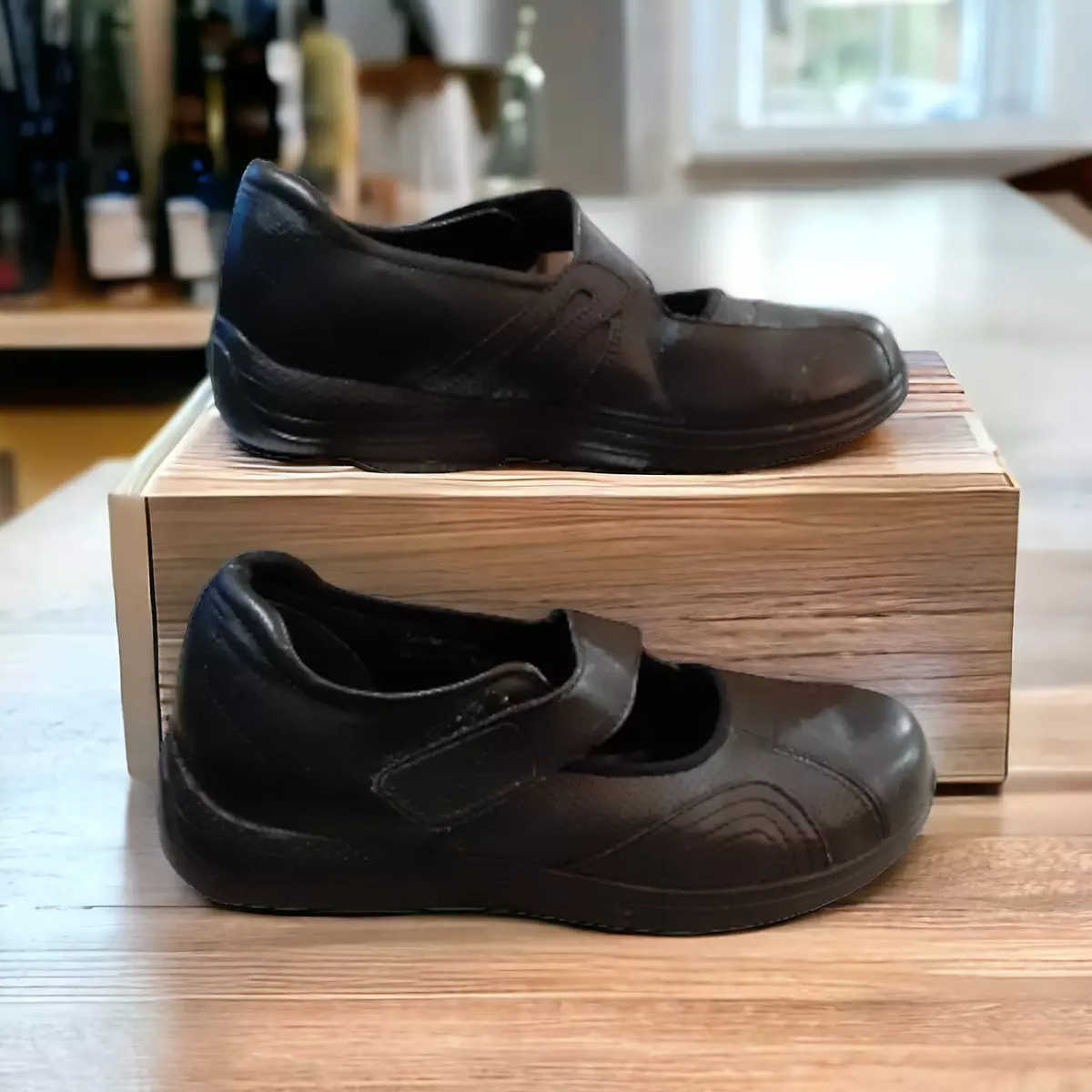 Black orthopedic dress shoes hot sale