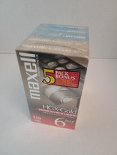 NEW Maxell GX-Silver 5pk 2 Gold T-120 6Hr 3 T-120 6Hr High Quality VHS